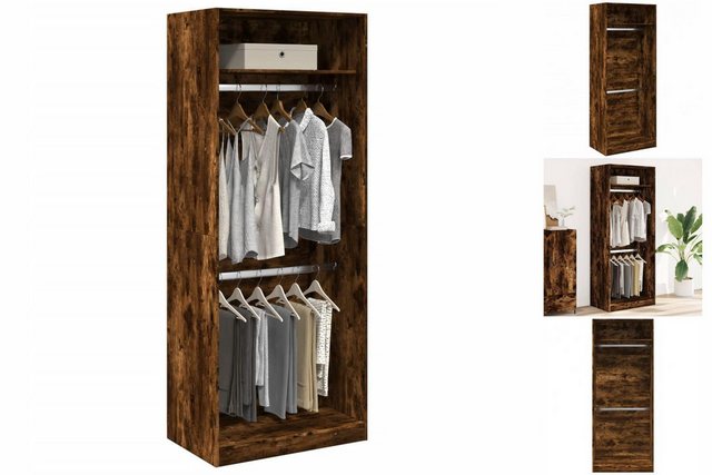 vidaXL Kleiderschrank Kleiderschrank Räuchereiche 80x50x200 cm Holzwerkstof günstig online kaufen