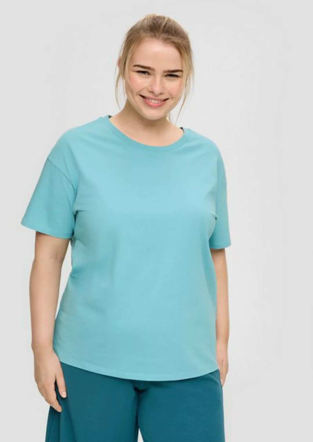 QS Kurzarmshirt T-Shirt aus reiner Baumwolle günstig online kaufen