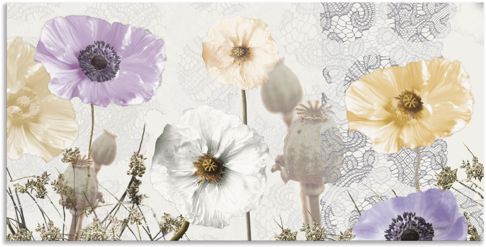 Artland Wandbild "Glänzende Mohnblumen", Blumen, (1 St.), als Alubild, Outd günstig online kaufen