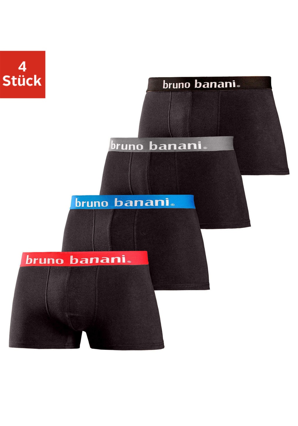 Bruno Banani Hipster, (Packung, 4 St.), knapp sitzende Boxershorts in uni o günstig online kaufen