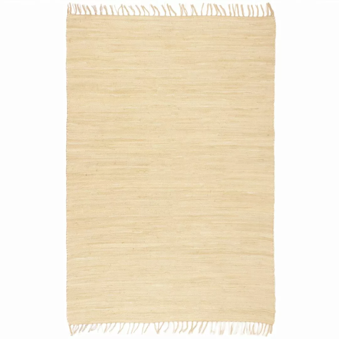 Handgewebter Chindi-teppich Baumwolle 200x290 Cm Creme günstig online kaufen