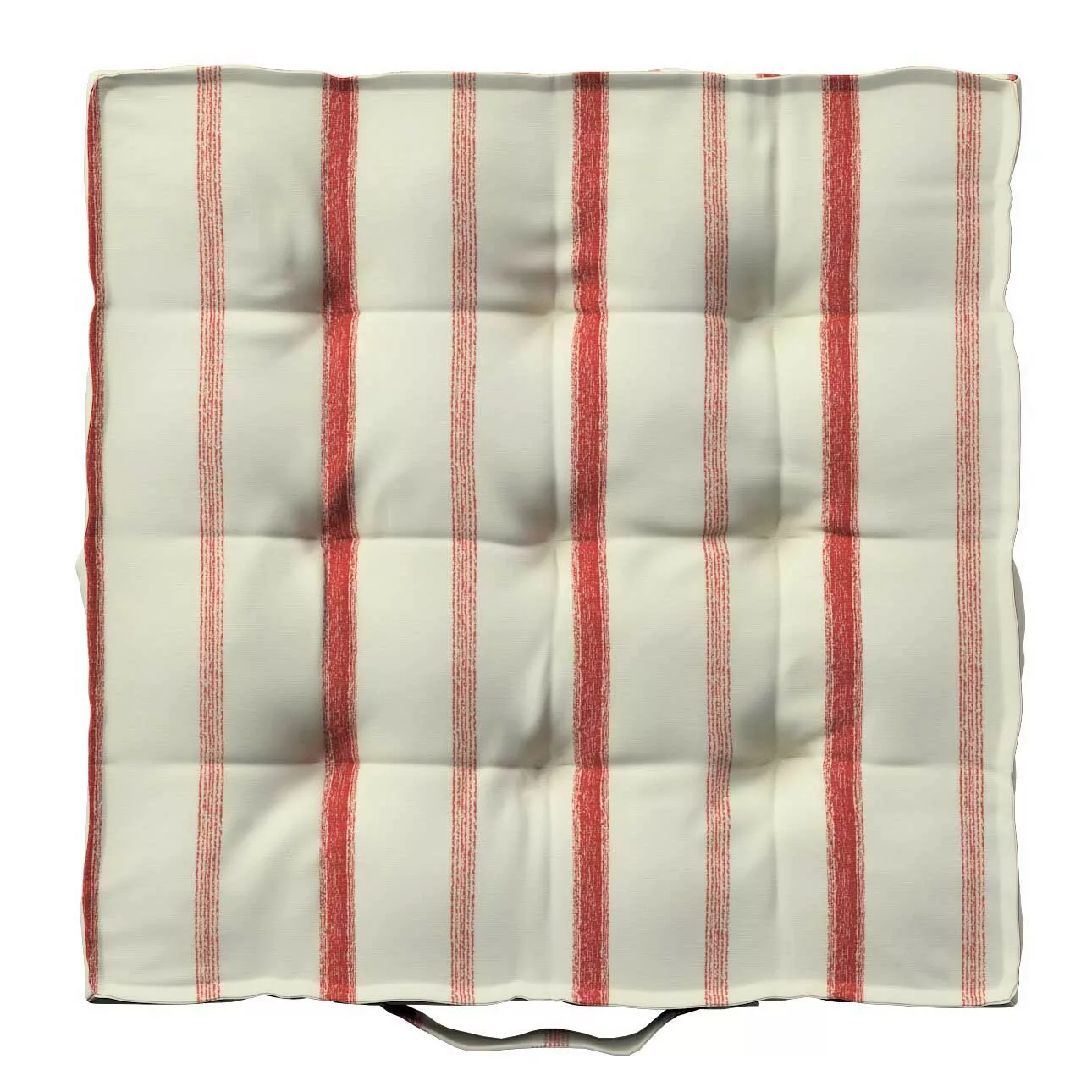 Sitzkissen Jacob mit Handgriff, creme- rot gestreift, 50 x 50 x 10 cm, Avin günstig online kaufen