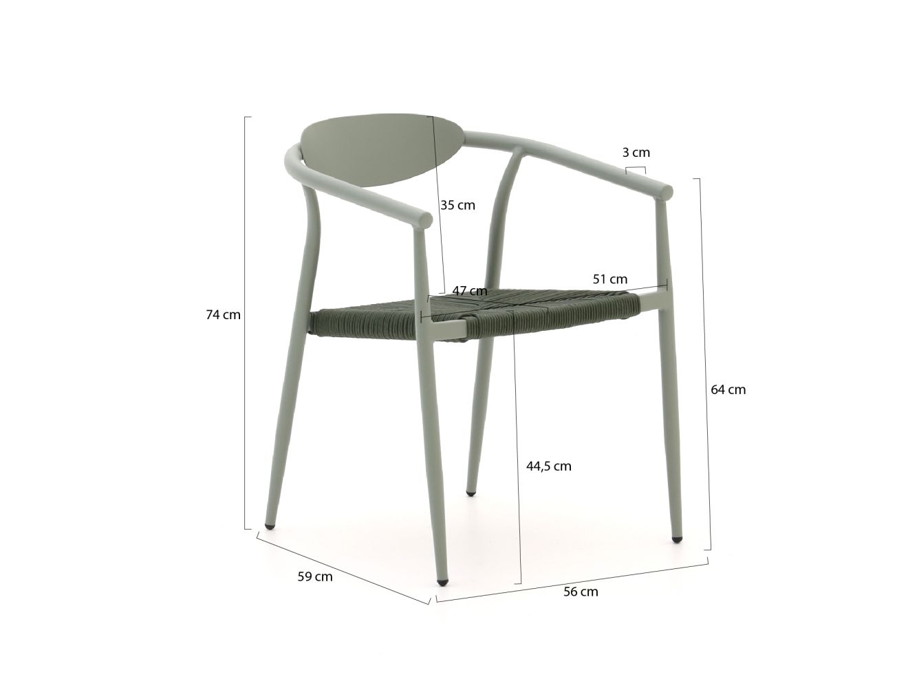 Manifesto Cavone/ROUGH-K ø 115 cm Gartenmöbel-Set 5-Teilig Stapelbar günstig online kaufen