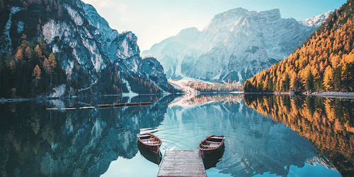 Bönninghoff Leinwandbild »Pragser Wildsee«, Seelandschaft-Italien, (1 St.), günstig online kaufen