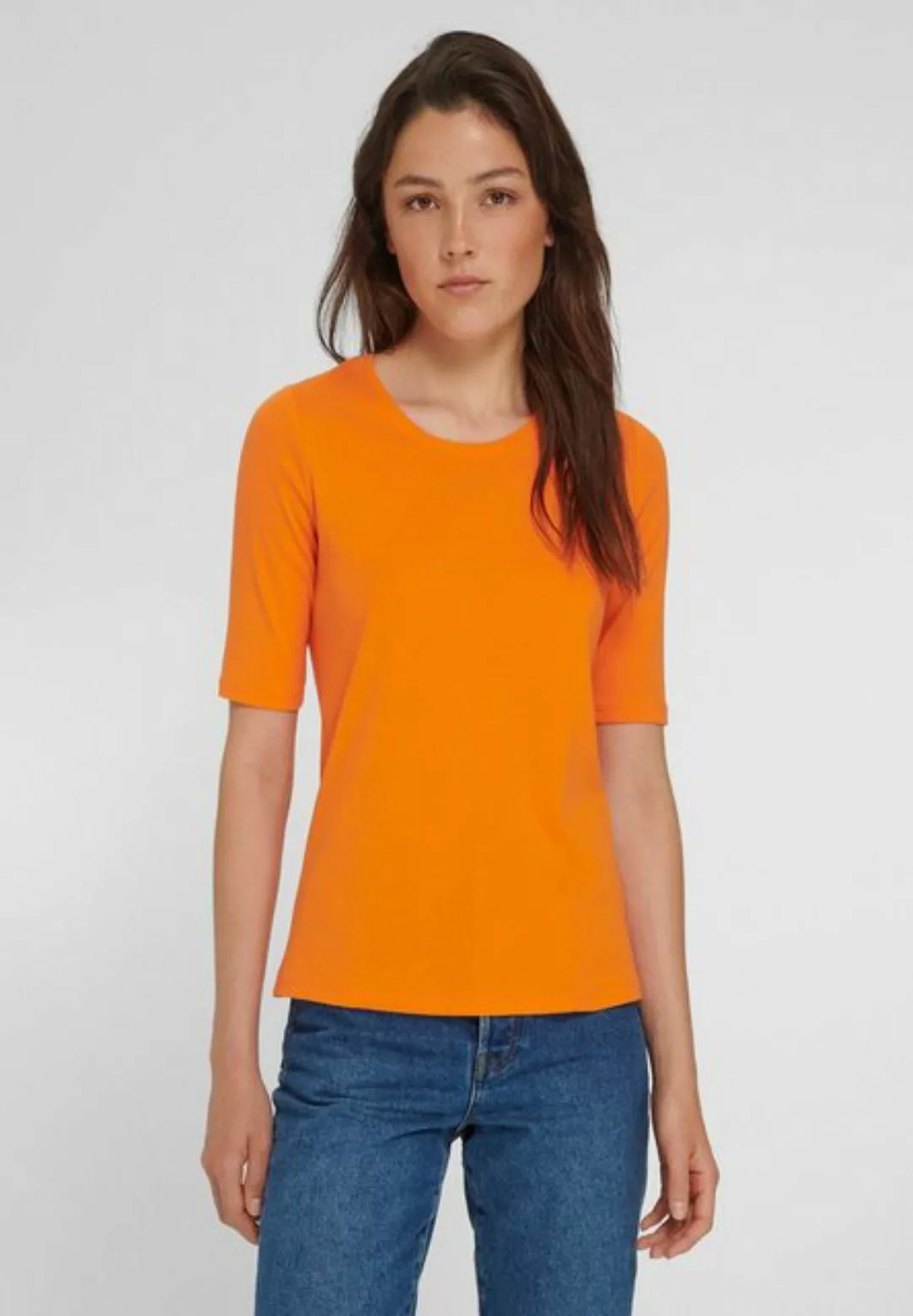 Rundhals-Shirt Peter Hahn orange günstig online kaufen