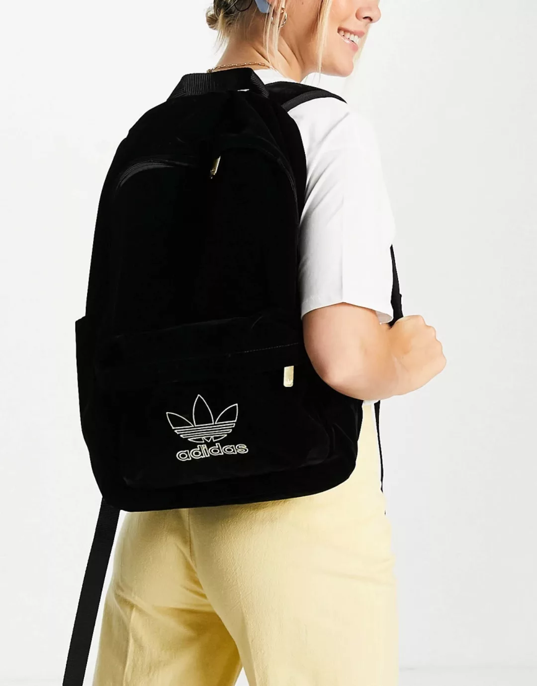 Adidas Originals Adi Velvet Rucksack One Size Black / Gold Metalic günstig online kaufen