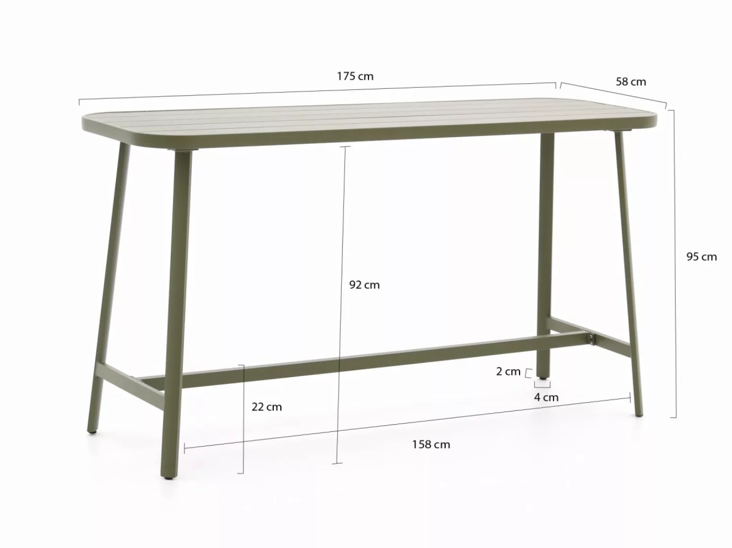 Bellagio Cino Bartisch Outdoor 175x58x95 cm günstig online kaufen