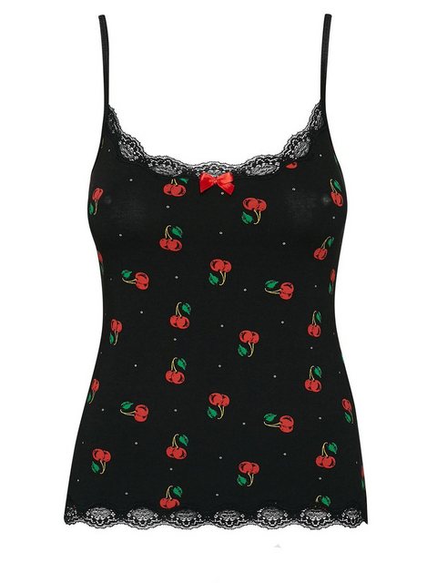 Pussy Deluxe Cherries Classic Top female schwarz/allover günstig online kaufen