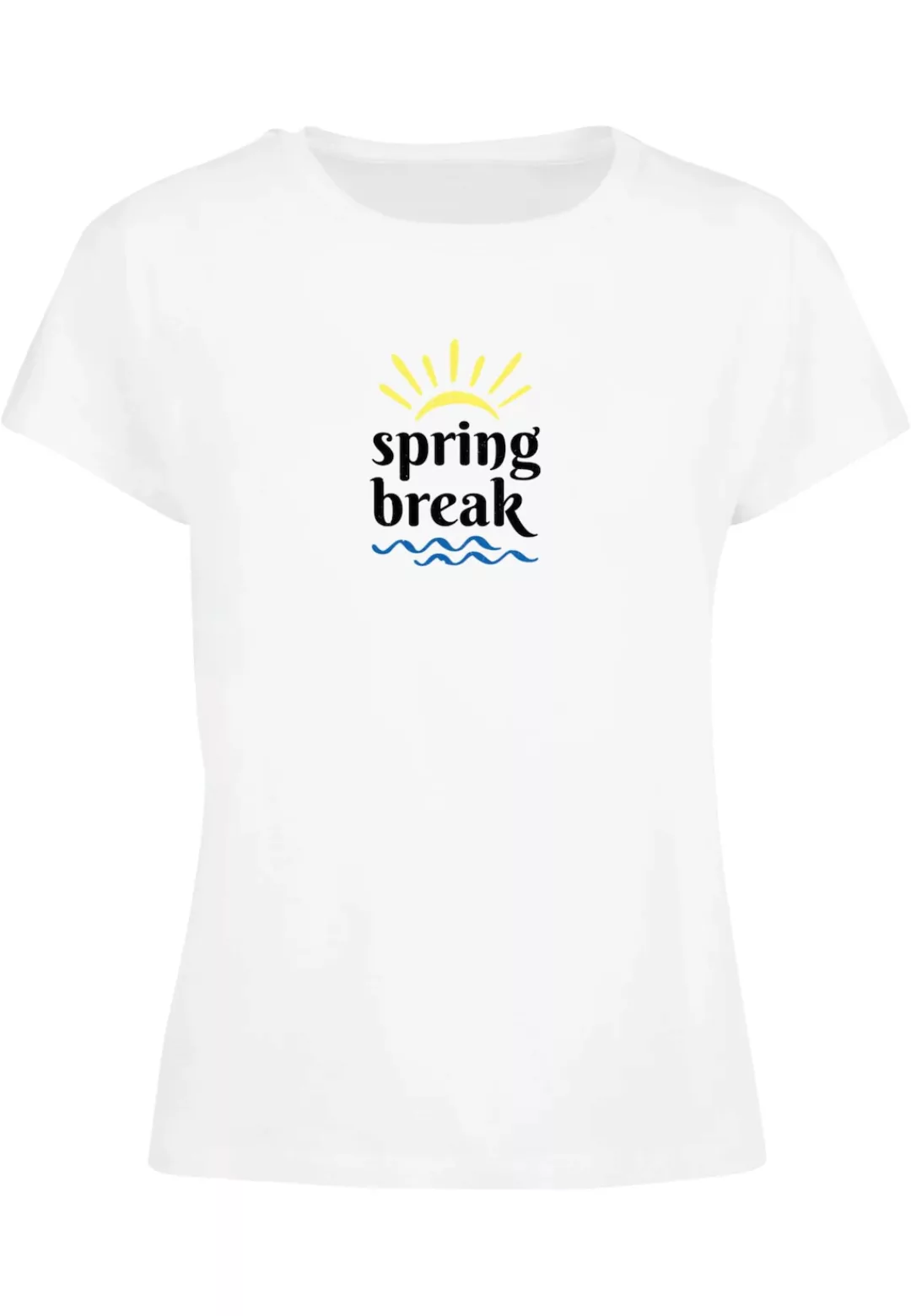 Merchcode T-Shirt "Merchcode Damen Ladies Pretty Spring break - Box Tee", ( günstig online kaufen