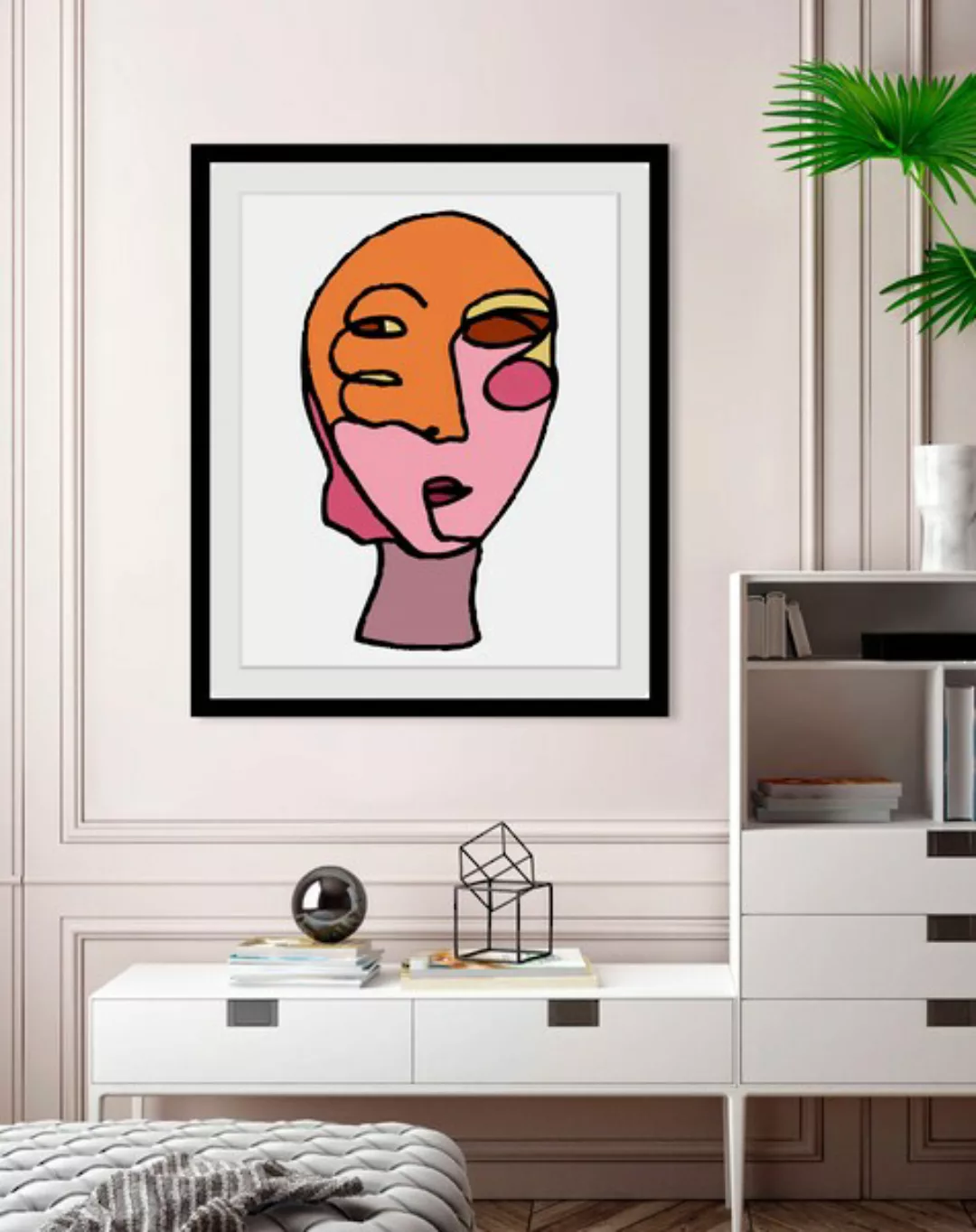 queence Bild »Mike«, Abstrakt-Kunst-Figuren-Gesicht, (1 St.), HD Premium Po günstig online kaufen