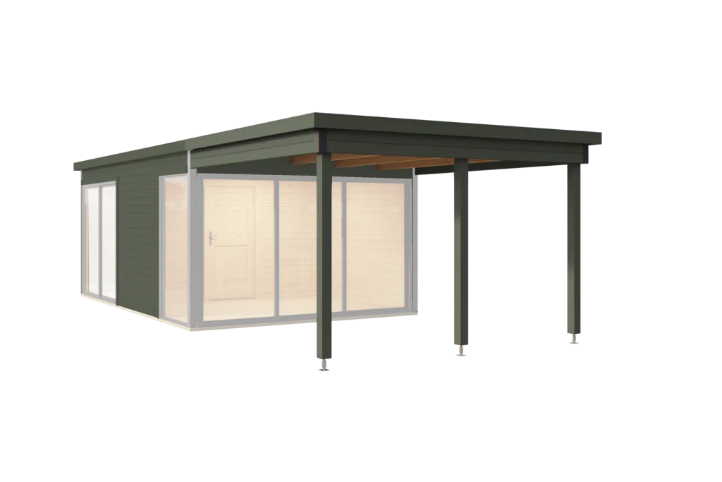 Nordic Holz Gartenhaus-Anbaudach "passend für DOMEO 3/4" günstig online kaufen