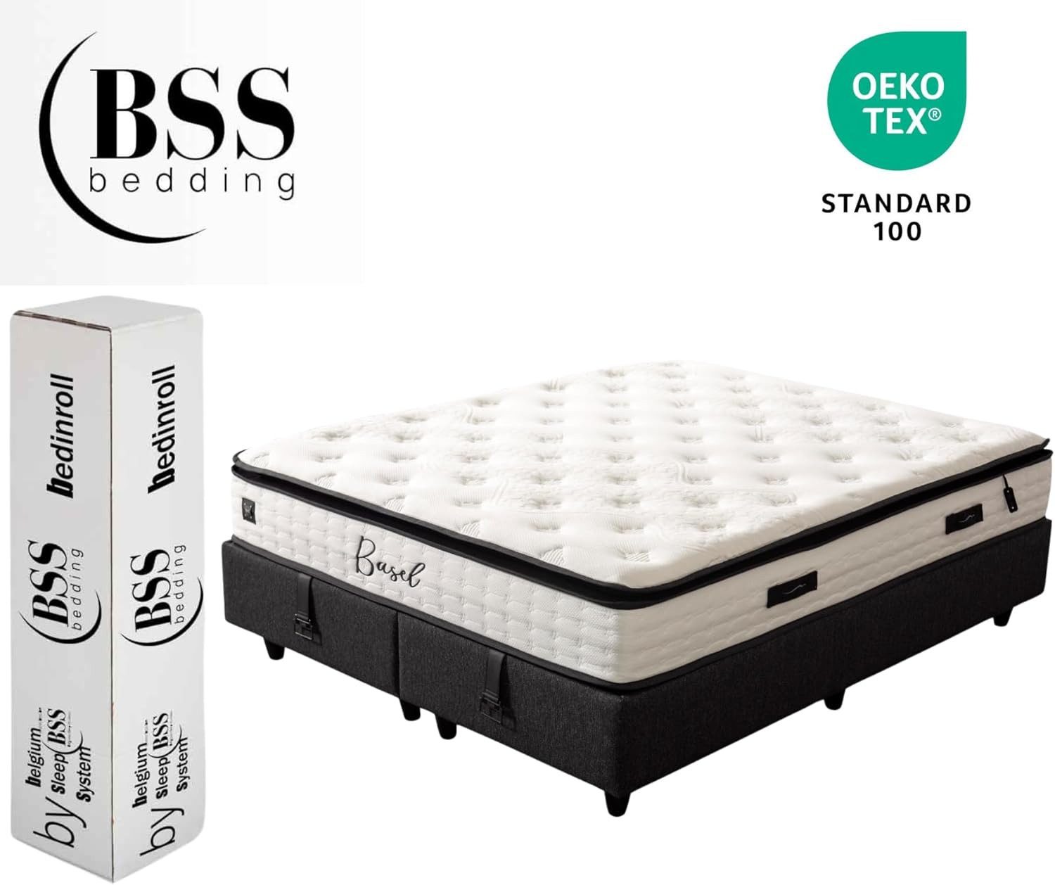 Taschenfederkernmatratze, BSS Bedding, Basel, 7-Zonen Federkernmatratze, günstig online kaufen