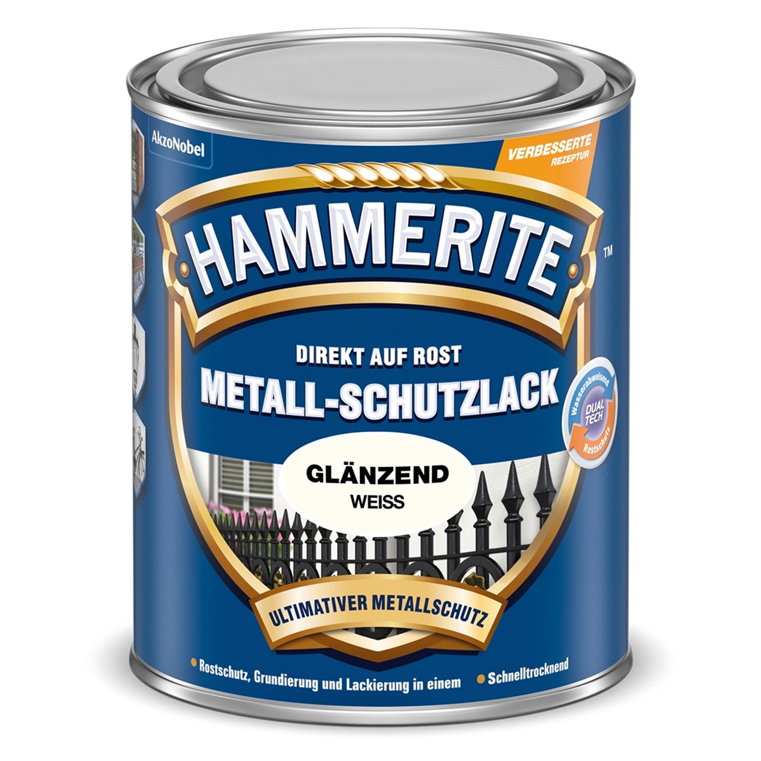 Hammerite Metall-Schutzlack Weiß glänzend 250 ml günstig online kaufen