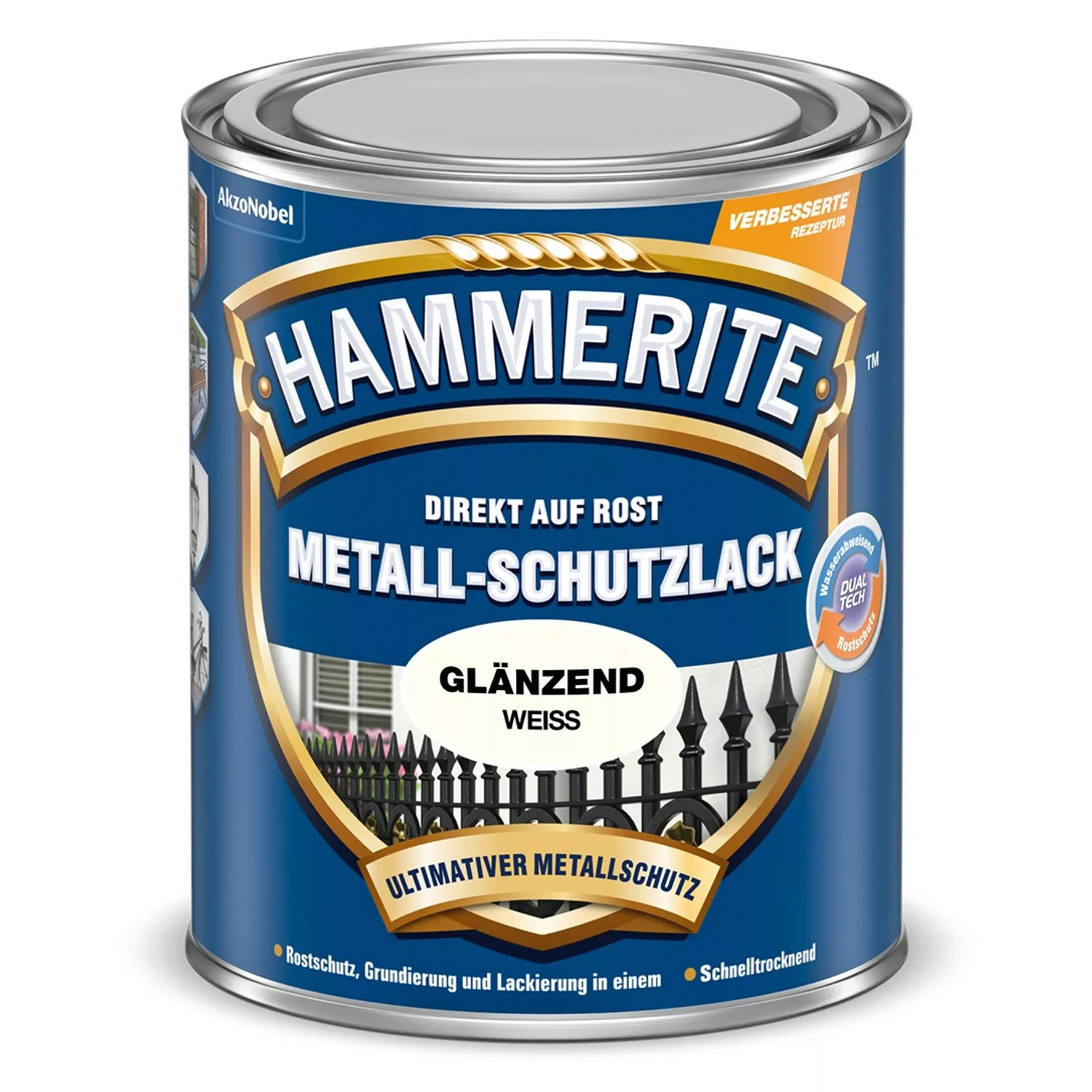 Hammerite Metall-Schutzlack Weiß glänzend 2,5 l günstig online kaufen