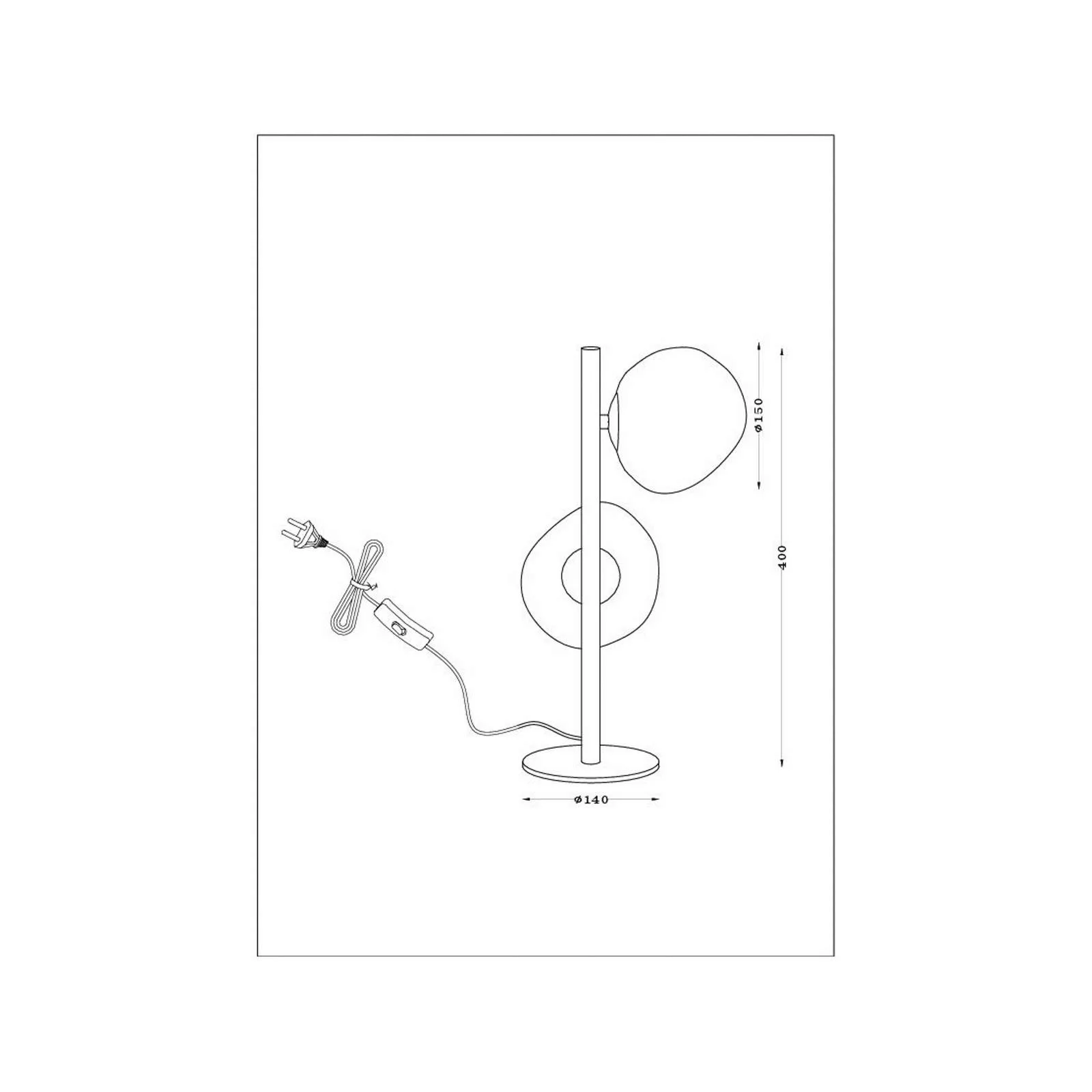 Tischleuchte Canopus grün/silbern Höhe 40 cm 2-flg. Glas E14 günstig online kaufen