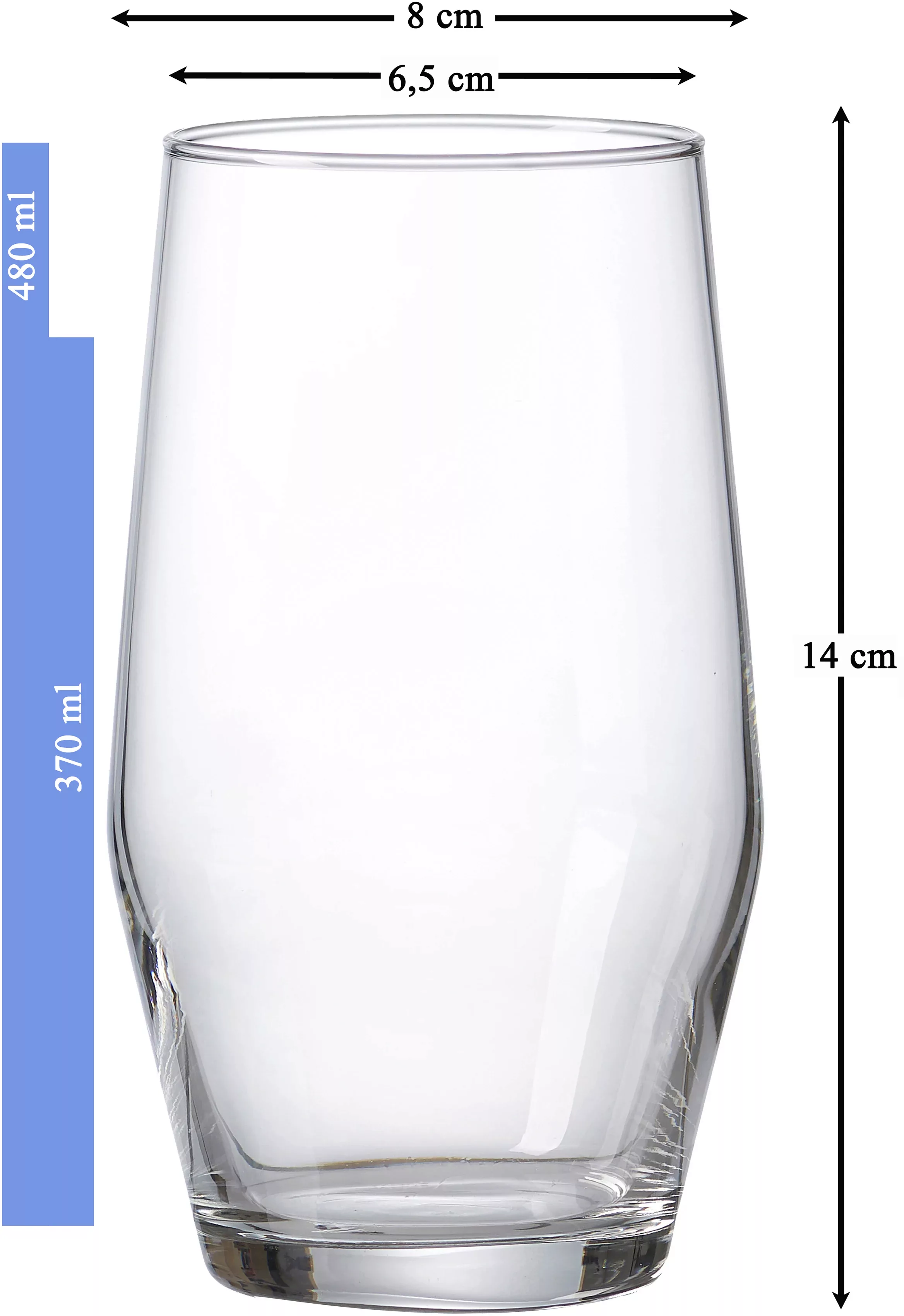 Ritzenhoff & Breker Longdrinkglas »Salsa«, (Set, 6 tlg.), robust und krista günstig online kaufen