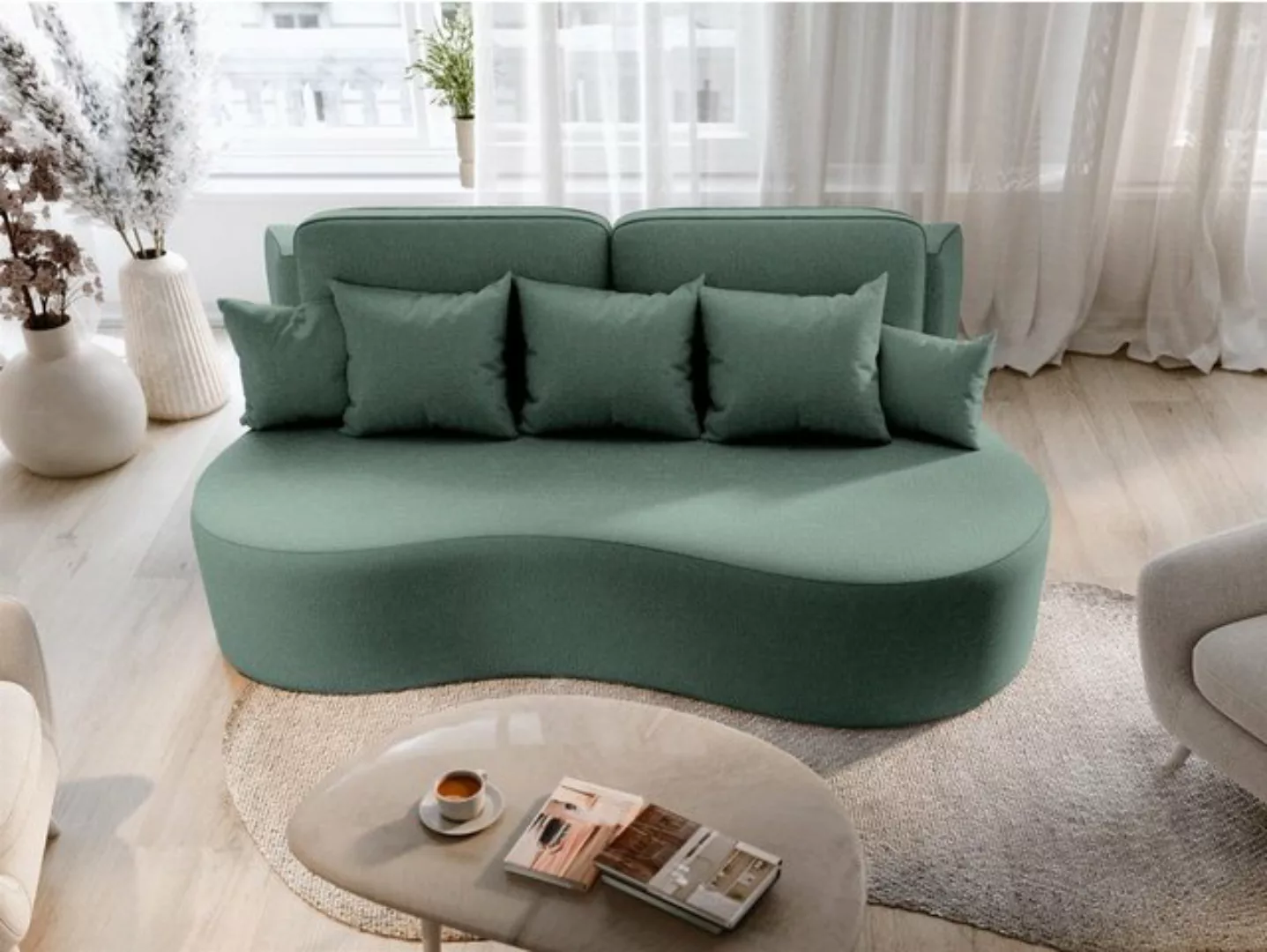 Fun Möbel Schlafsofa Designersofa Sofa BIONA in Stoff Doha, inkl. Schlaffun günstig online kaufen