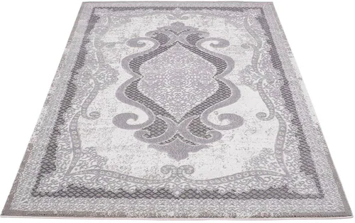 Carpet City Teppich »Platin 7741«, rechteckig, Kurzflor, Ornamente, Glänzen günstig online kaufen