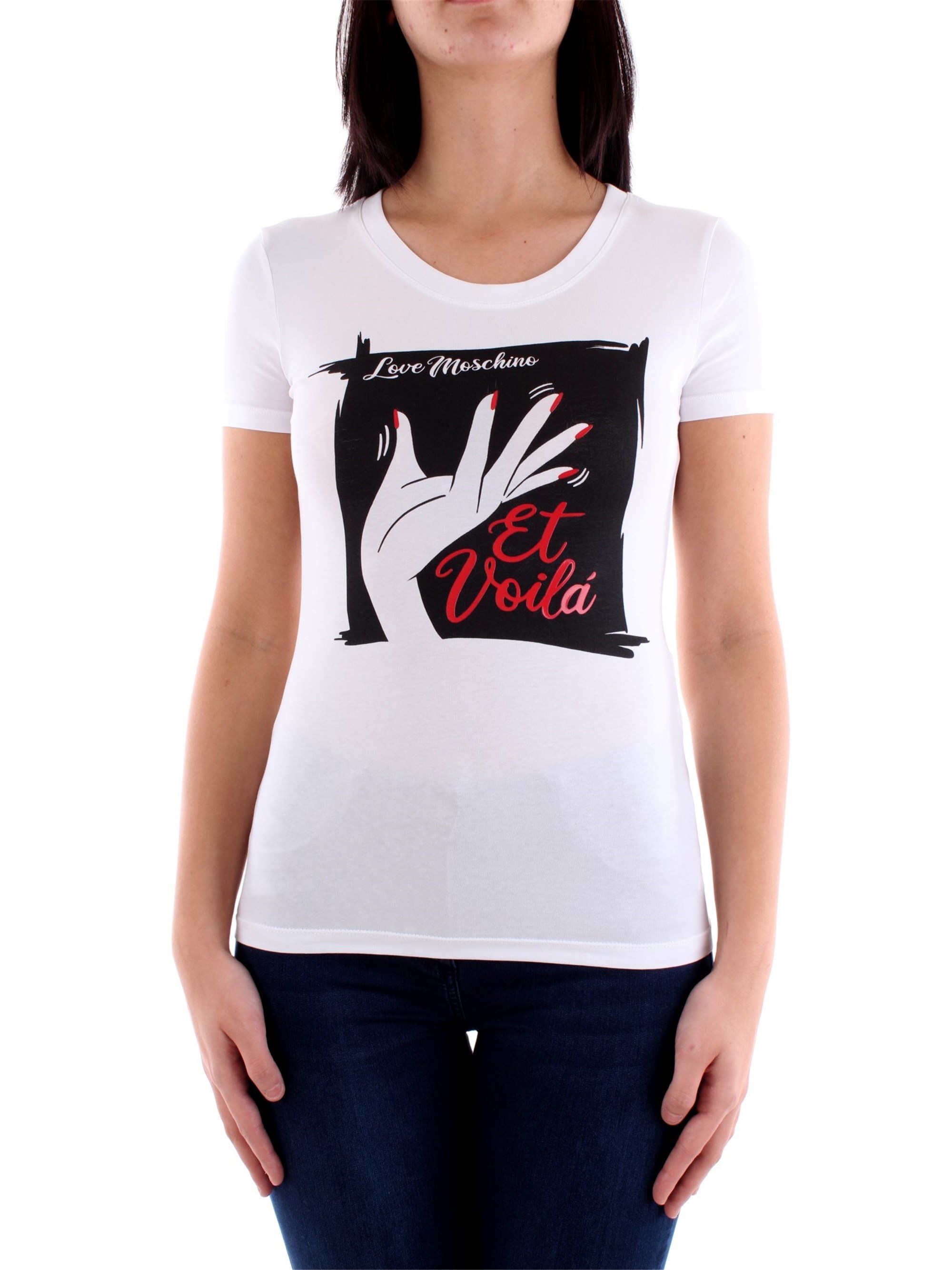 LOVE MOSCHINO T-Shirt Damen weiß günstig online kaufen