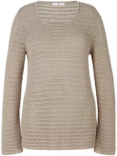 Rundhals-Pullover Anna Aura beige günstig online kaufen