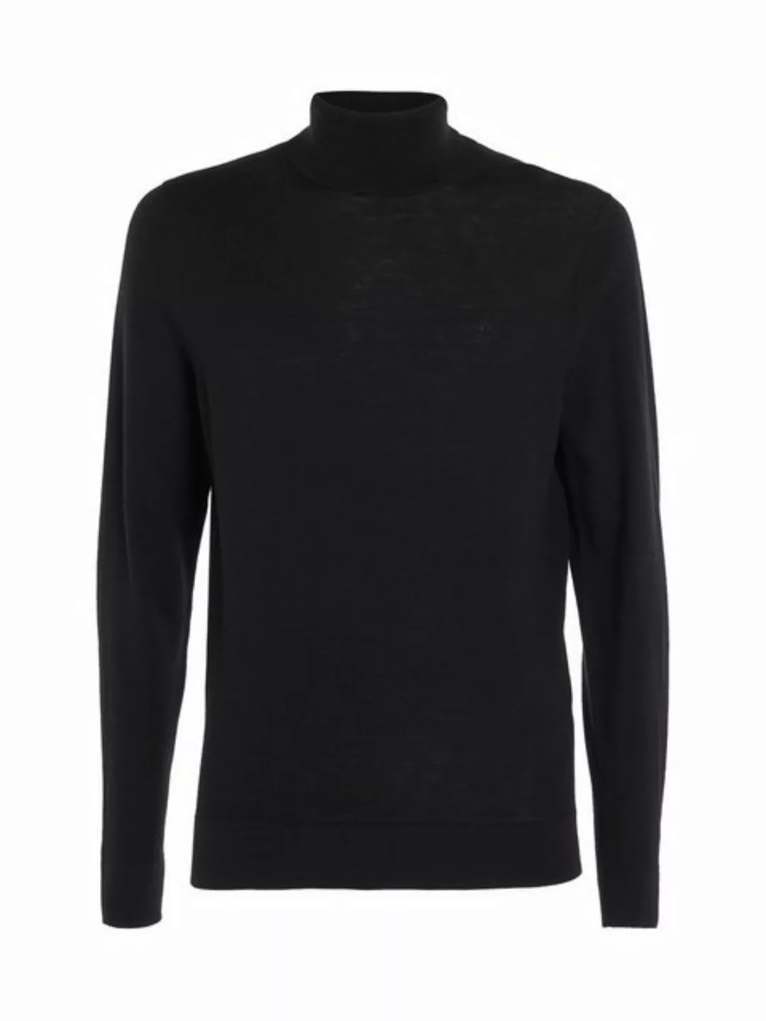 Calvin Klein Rollkragenpullover SUPERIOR WOOL TURTLE NECK mit Logostickerei günstig online kaufen