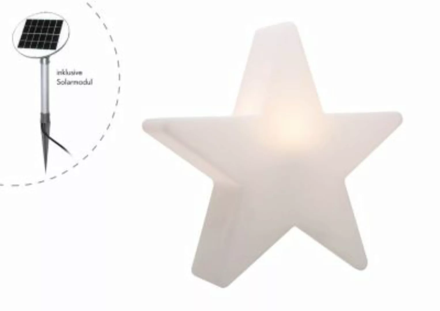 8 seasons design Shining Star (Solar) Gartenleuchte weiß günstig online kaufen