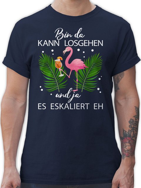 Shirtracer T-Shirt Bin da kann losgehen und ja es eskaliert eh - Flamingo K günstig online kaufen