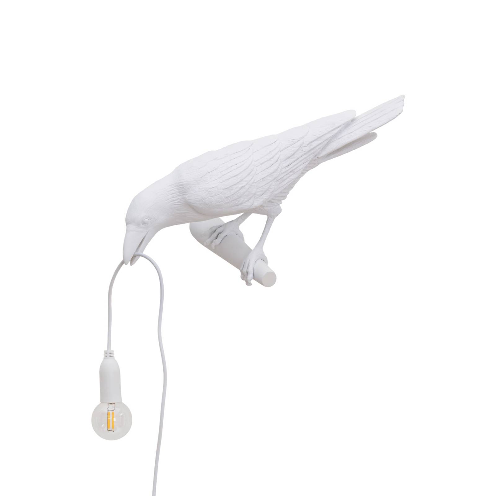 SELETTI Bird Lamp LED-Dekowandleuchte, links, weiß günstig online kaufen