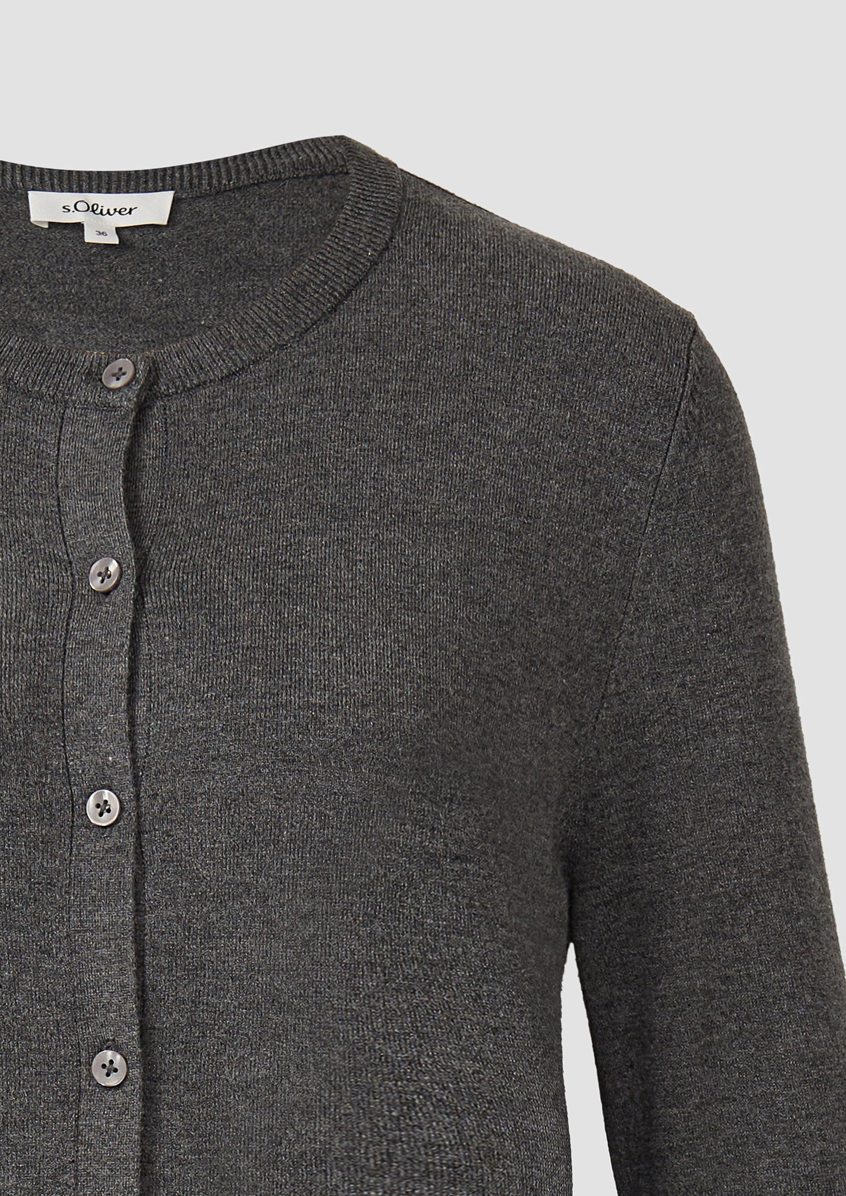 s.Oliver Strickjacke Feinstrickcardigan aus Viskosemix günstig online kaufen