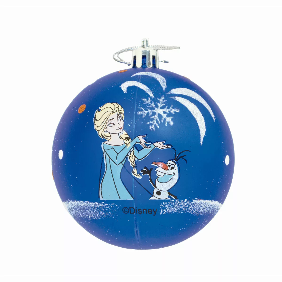 Weihnachtsbaumkugel Frozen Memories 10 Stück Blau Weiß Kunststoff (ø 6 Cm) günstig online kaufen