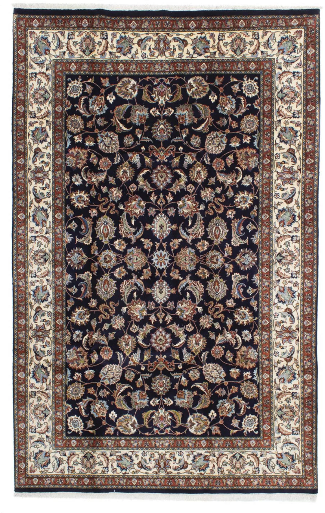 morgenland Wollteppich »Kaschmar Blumenmuster Nero 295 x 192 cm«, rechtecki günstig online kaufen