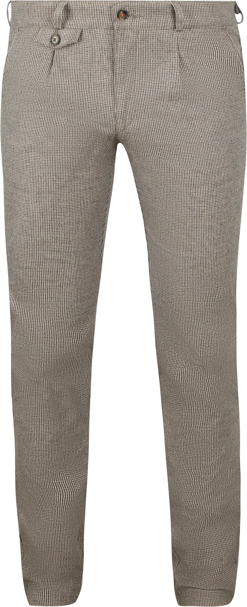 Suitable Chino Pico Pleat Flanel Druck Beige - Größe 26 günstig online kaufen