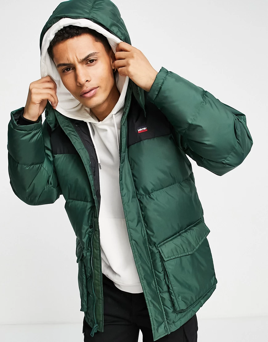 Levi's – Parkajacke in Grün günstig online kaufen