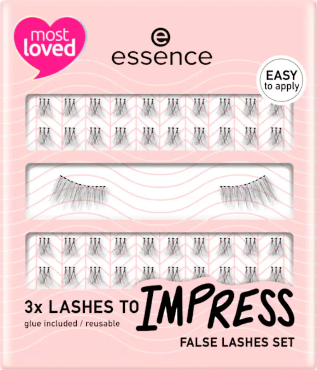 Essence Einzelwimpern »3x LASHES TO IMPRESS false lashes set 01«, (Set, 3 t günstig online kaufen