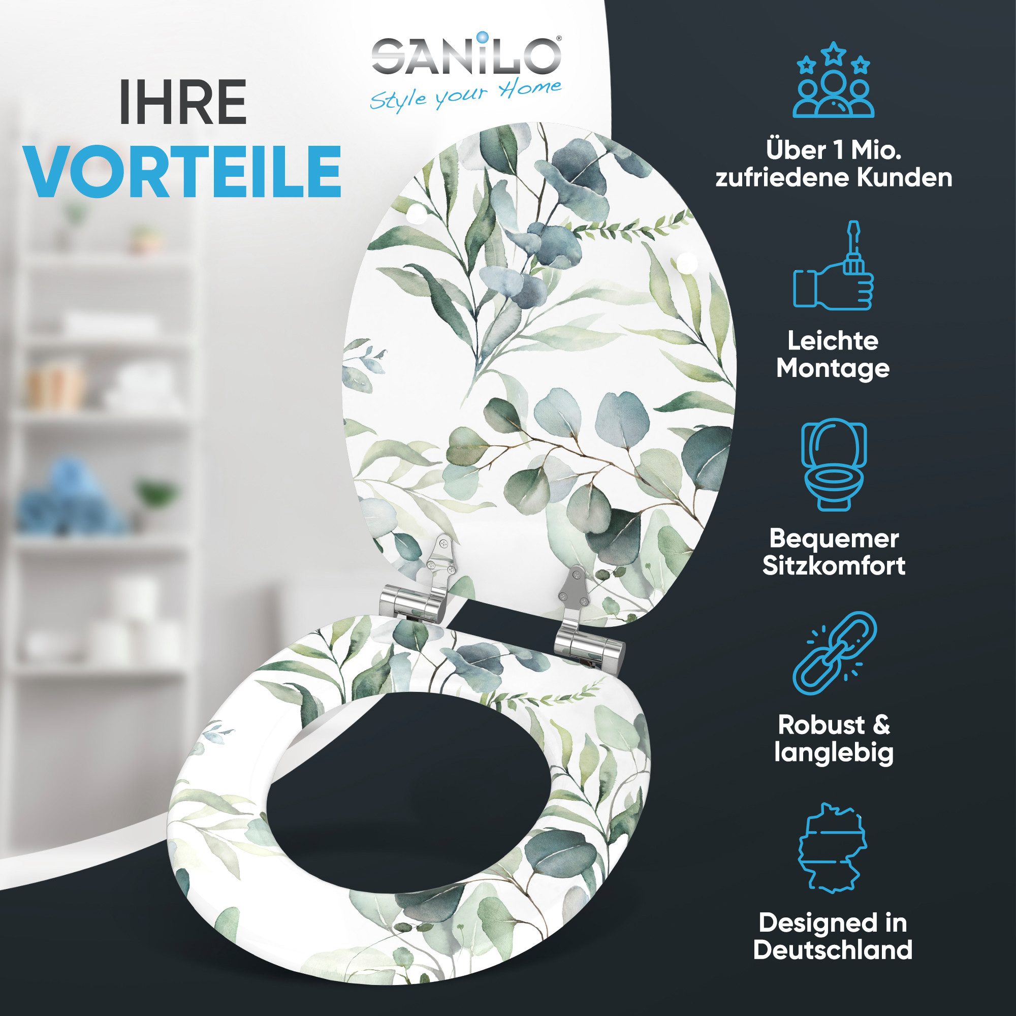 Sanilo WC-Sitz Eukalyptus, mit Absenkautomatik, hochwertig günstig online kaufen