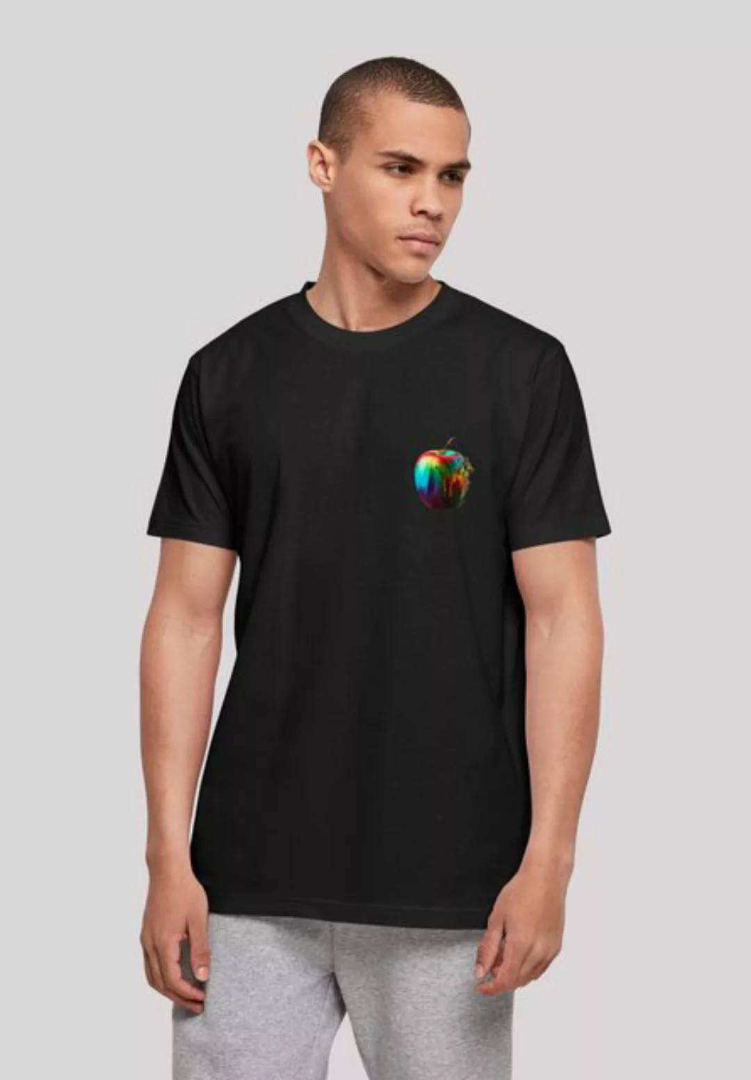 F4NT4STIC T-Shirt Colorfood Collection - Rainbow Apple Print günstig online kaufen