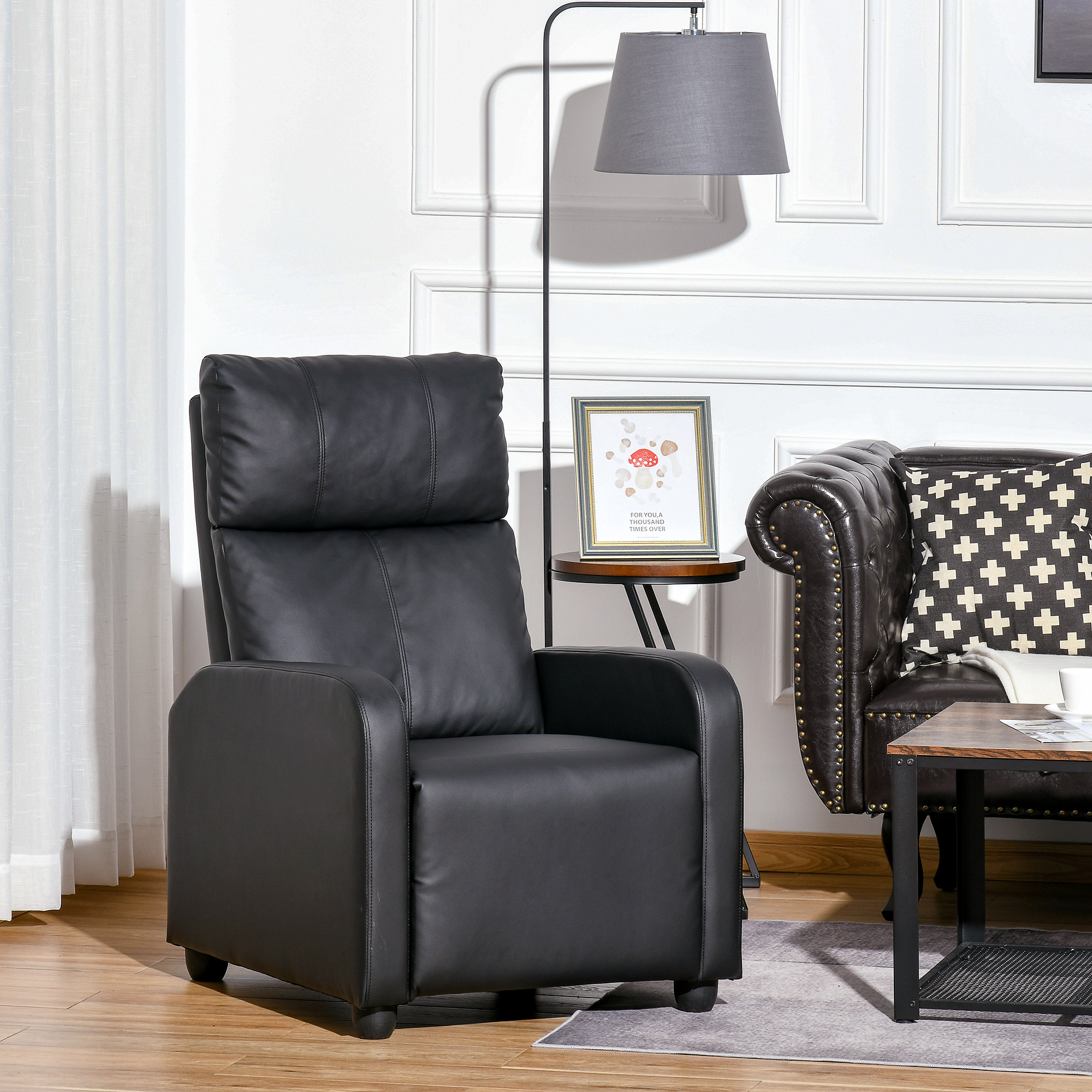 HOMCOM Relaxsessel Ruhesessel Fernsehsessel Sessel mit Liegefunktion Kunstl günstig online kaufen