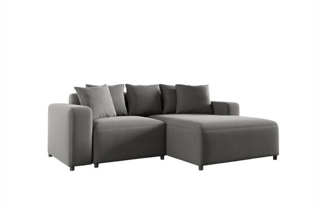 Fun Möbel Ecksofa Designersofa MEGAN XS in Stoff Salvador, inkl. 5 Zierkiss günstig online kaufen