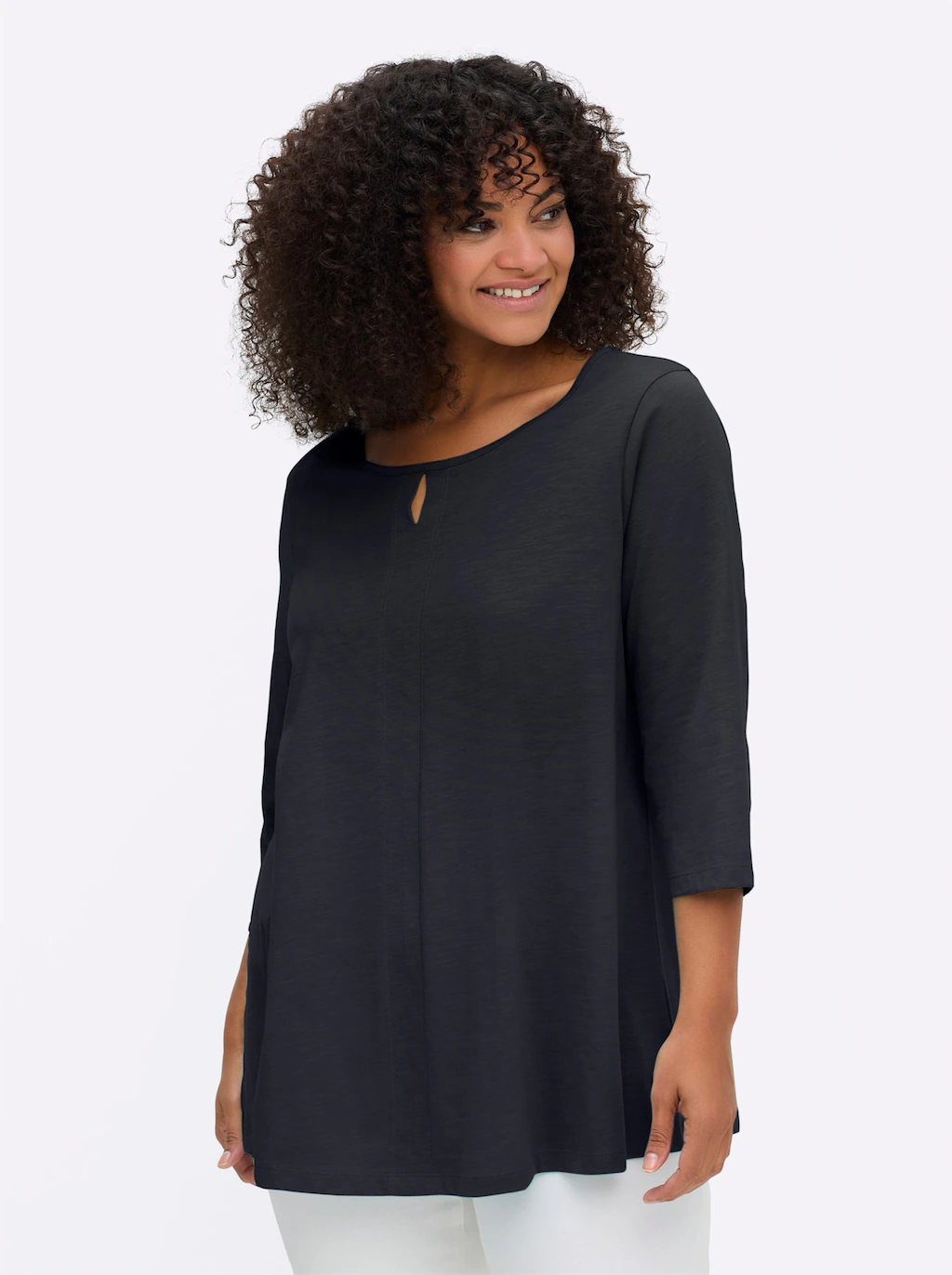 Sheego 3/4-Arm-Shirt "3/4-Arm-Shirt", (1 tlg.) günstig online kaufen