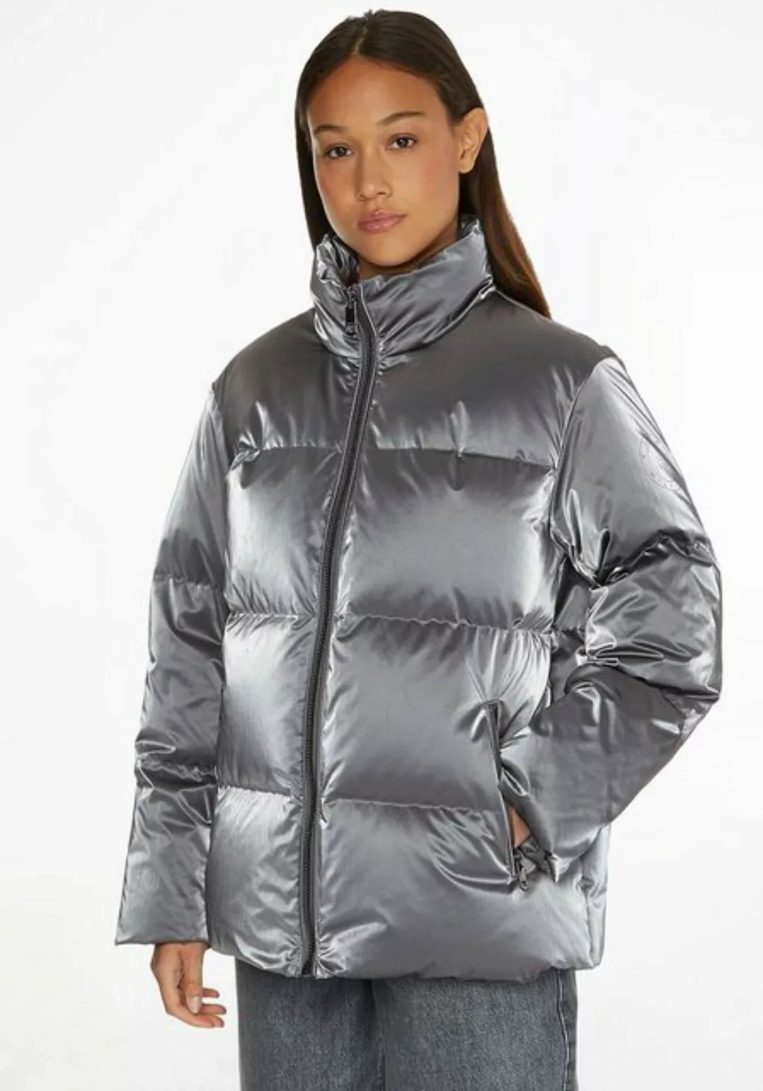 Tommy Hilfiger Steppjacke METALLIC DOWN PUFFER JKT mit Stehkragen günstig online kaufen