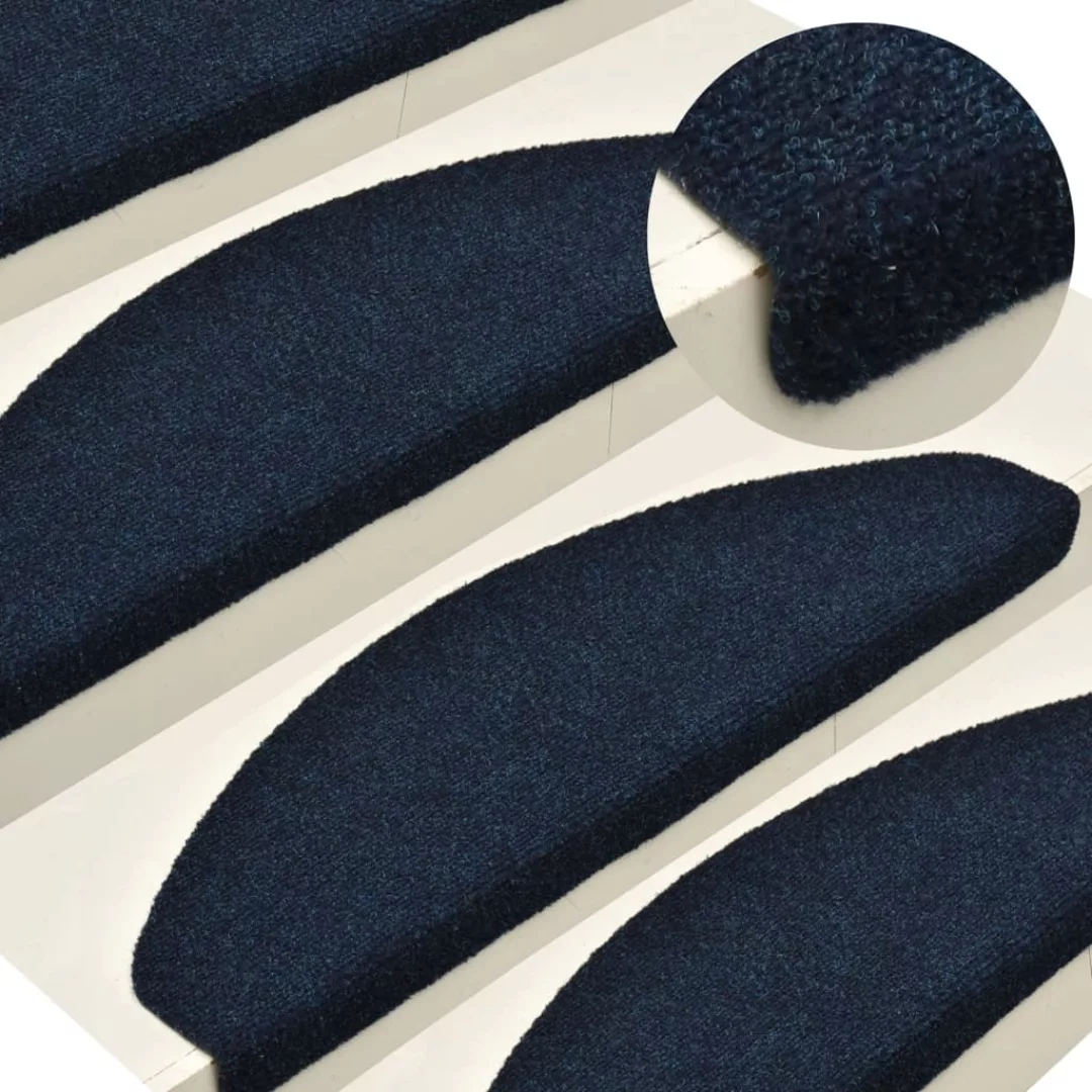 Selbstklebende Treppenmatten 10 Stk. Marineblau 56x17x3 Cm günstig online kaufen