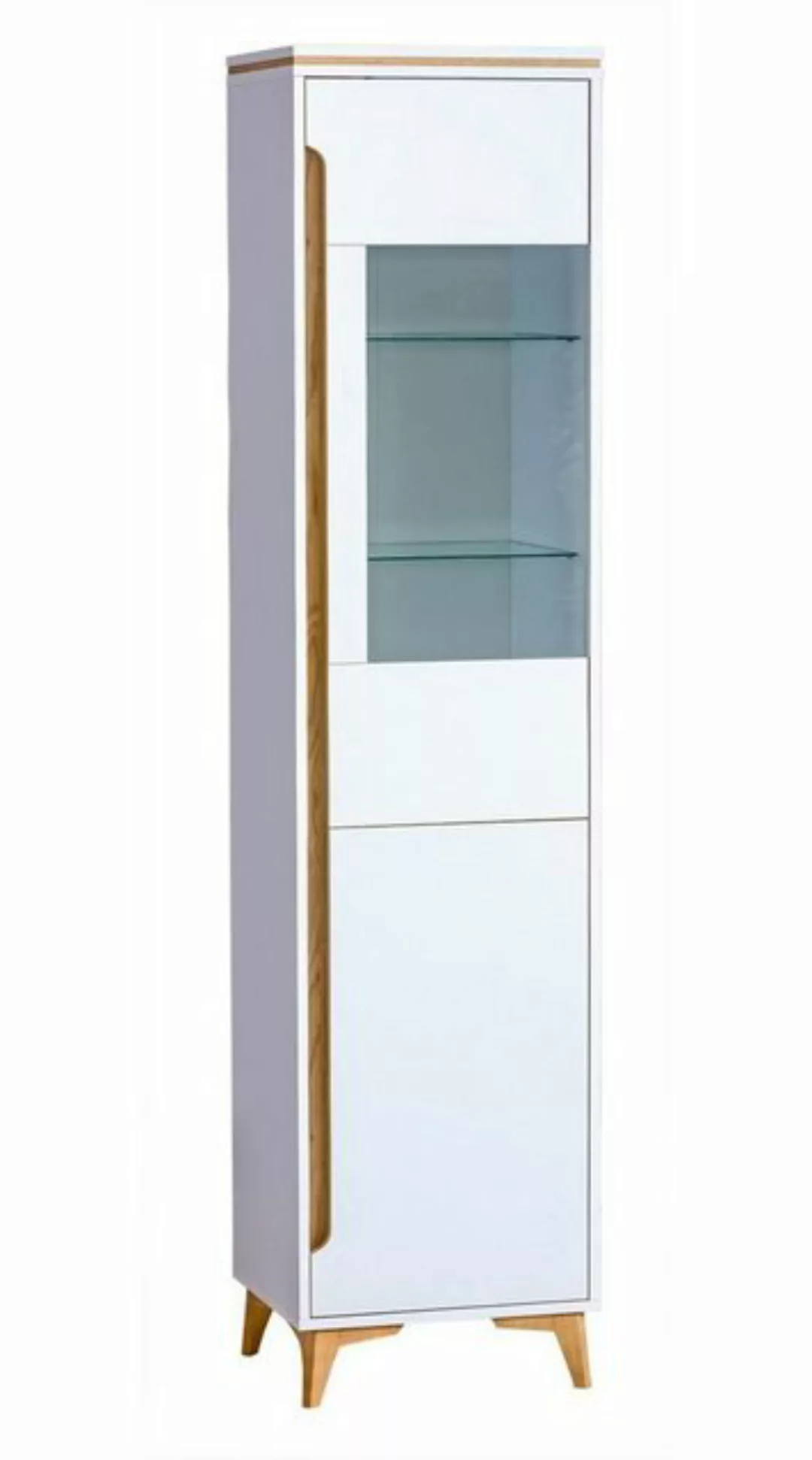 Feldmann-Wohnen Vitrine Gapi (1-St) 47cm 2-türig brillantweiß / Bergesche günstig online kaufen