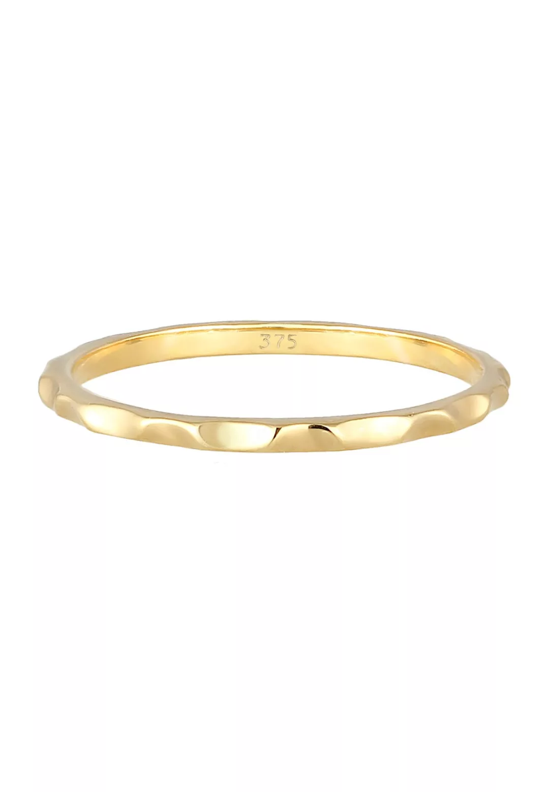 Elli Premium Fingerring »Stacking Facetten Basic 375 Gelbgold« günstig online kaufen