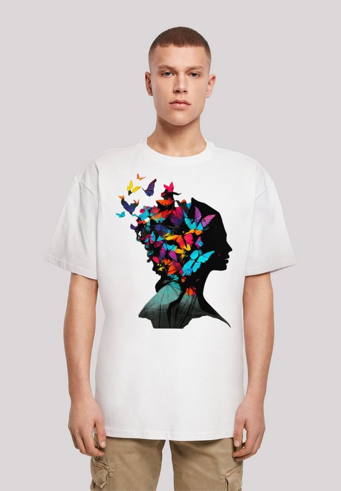 F4NT4STIC T-Shirt Schmetterling Silhouette OVERSIZE TEE Print günstig online kaufen