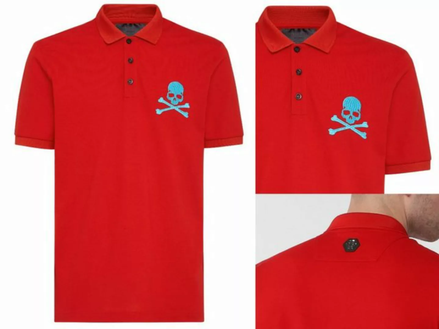 PHILIPP PLEIN Poloshirt PHILIPP PLEIN Skull Polo Shirt Polohemd Leder PP He günstig online kaufen