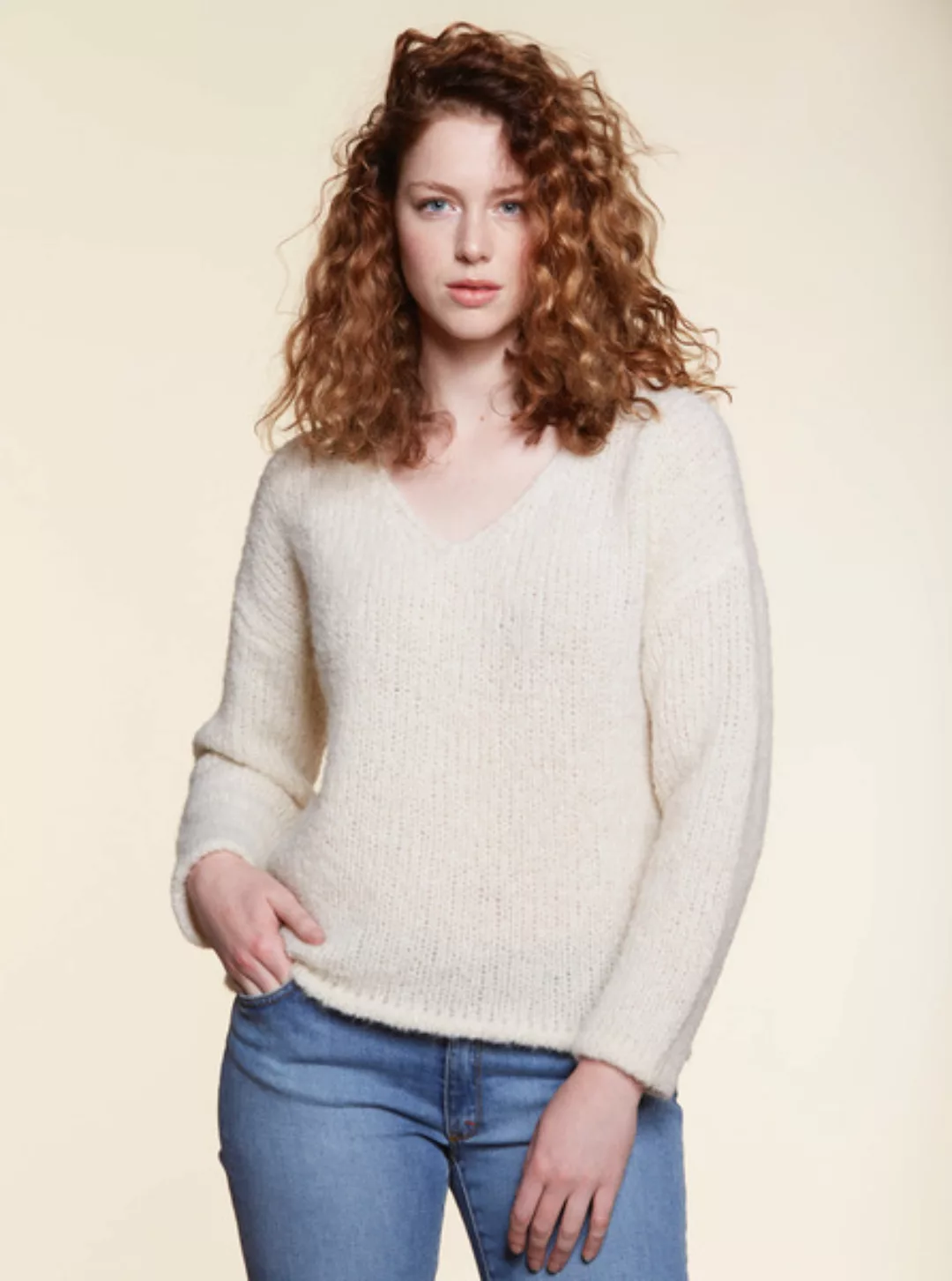 Alpaka Pullover - Loop V Neck Sweater günstig online kaufen
