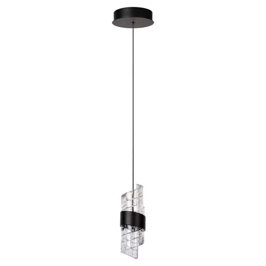 LED Pendelleuchte Kligande in Schwarz und Transparent 9W 700lm günstig online kaufen