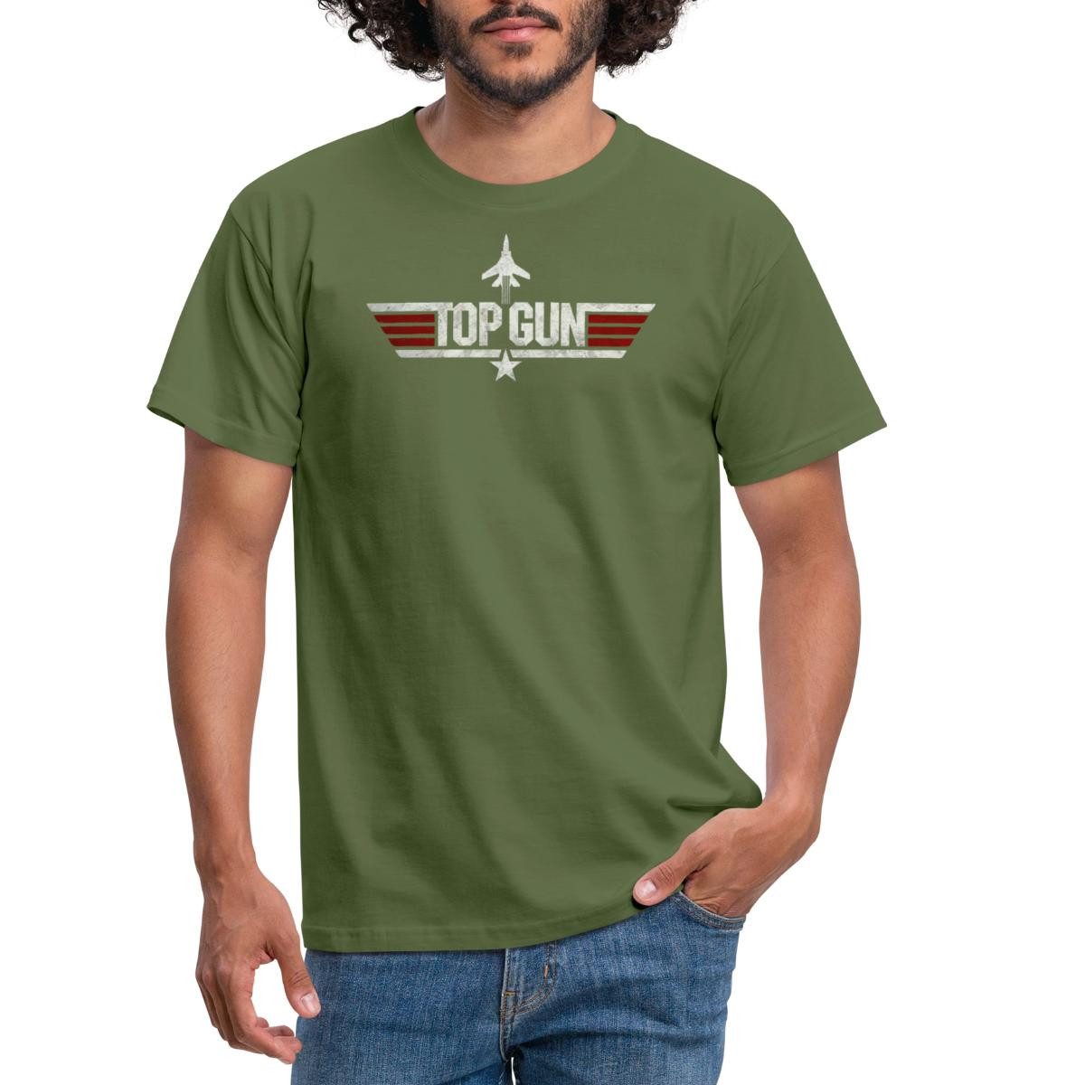 Spreadshirt T-Shirt Top Gun Jet Logo günstig online kaufen