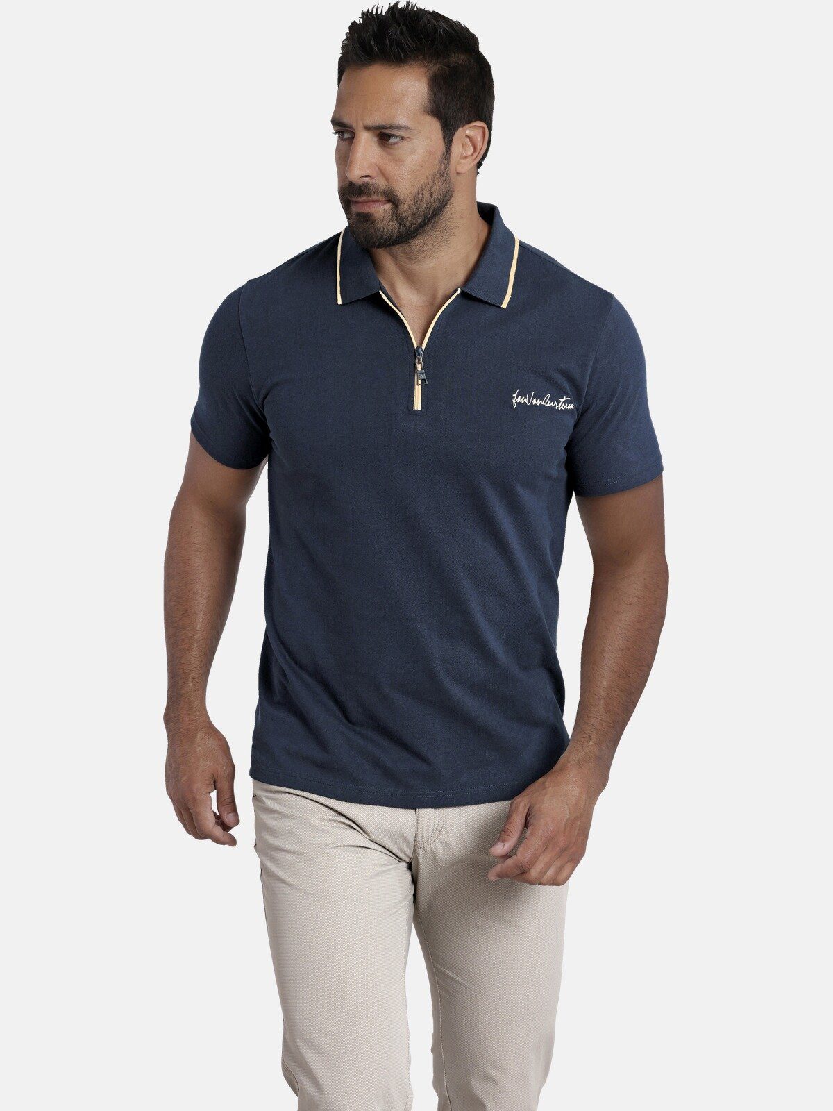 Jan Vanderstorm Poloshirt JOHAR mit Kontrastdetails günstig online kaufen