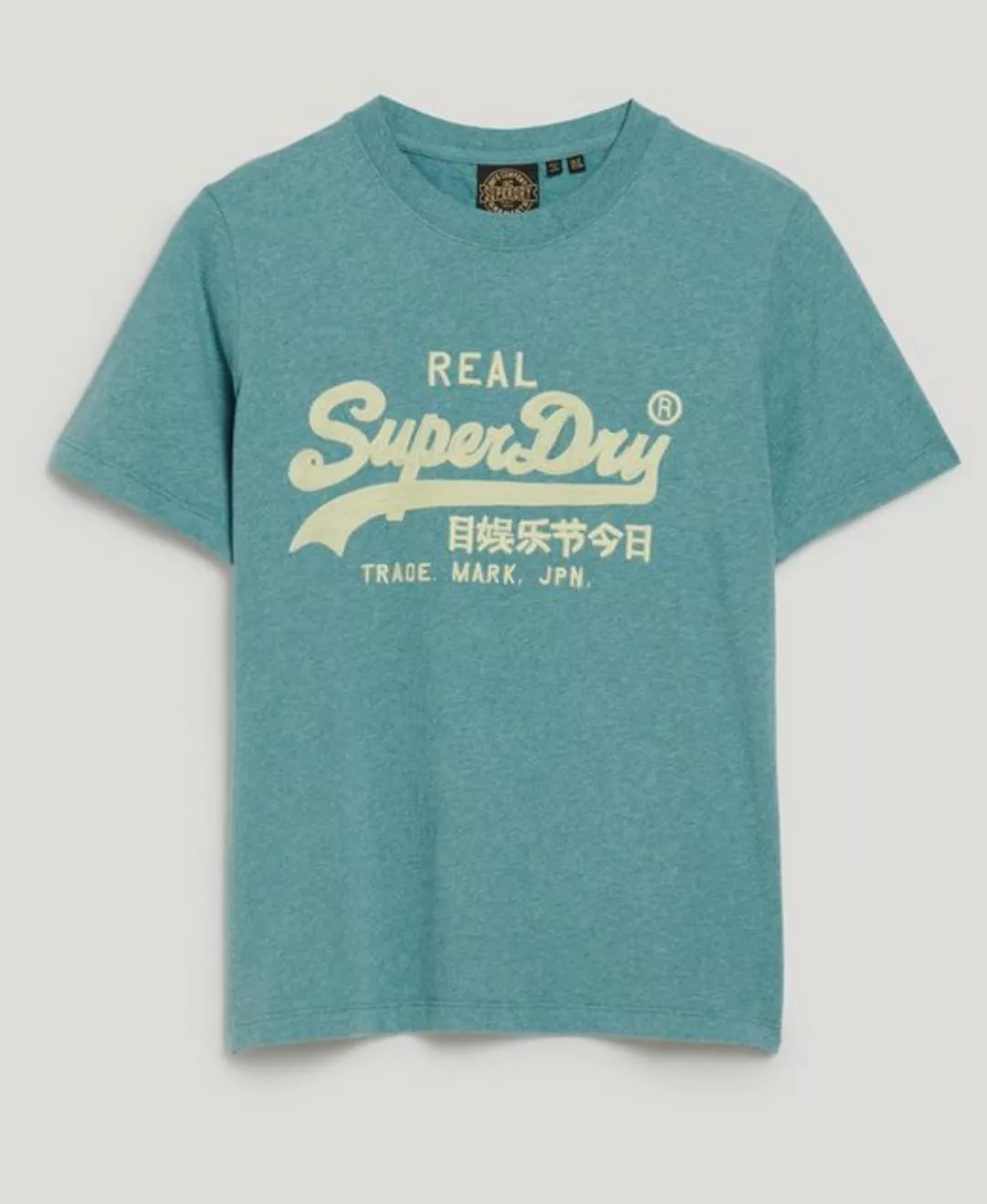 Superdry T-Shirt EMBROIDERED VL RELAXED T SHIRT Blue Grass Marl günstig online kaufen